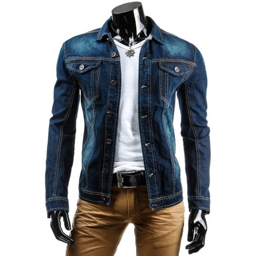 Pánská bunda - Jeans, tmavá