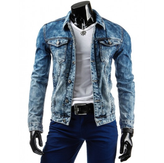 Pánská bunda - Jeans, světlá