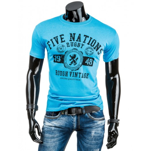  Pánské tričko - Five nations, tyrkysové 