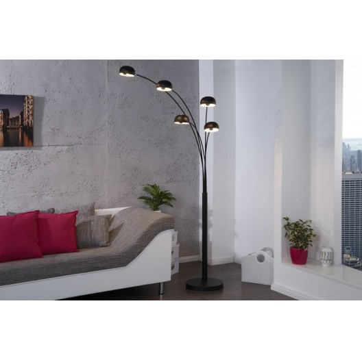 Designová stojací lampa, černá