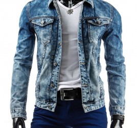 Pánská bunda - Jeans, světl