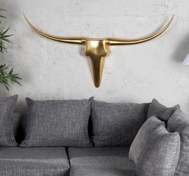 Dekorační parohy - Bull, zlaté