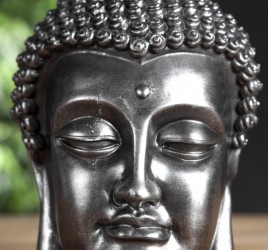 Dekorační předmět - Buddha, stříbrná