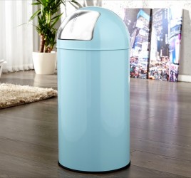Nerezový odpadkový koš - 40L, tyrkysový