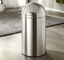 Nerezový odpadkový koš - 50L, lesklý