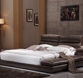 Moderní kožená postel - Siena