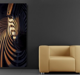 Moderní obraz na zeď - Zebra, 75 x 150 cm