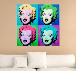 Moderní obraz na zeď - Monroe, 80 x 80 cm